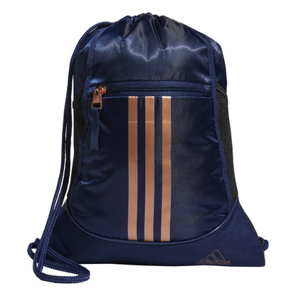 adidas Alliance Sackpack – Drawstring Backpack for Sports, Small Gym Bag, Preloved Teal Green/Black/3, OSFA