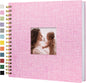 12"x12" Scrapbook Photo Album Linen Cover 40 Sheets 80 Pages White Paper