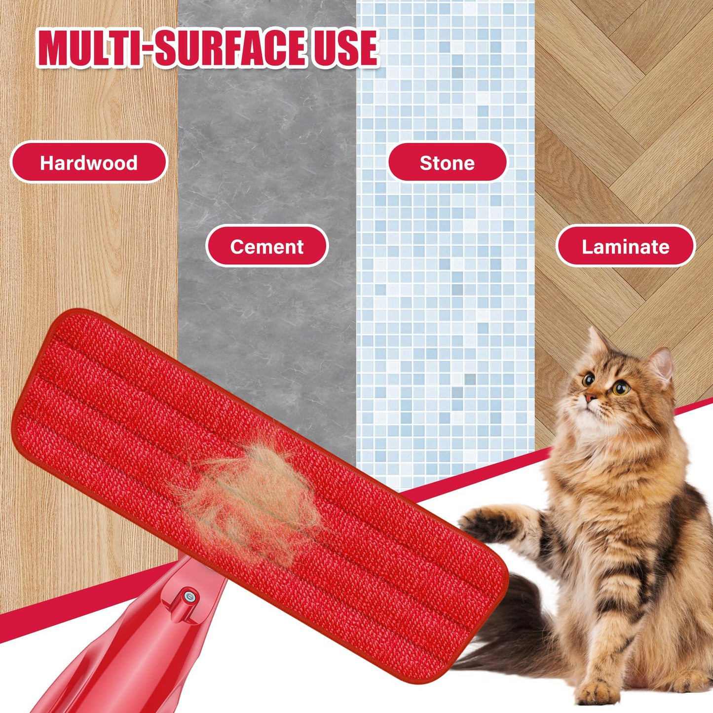 Microfiber Spray Mops for Floors Cleaning: Wet Dry Mop Hardwood Floor Mops