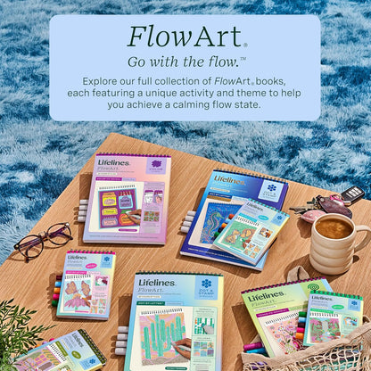 Lifelines FlowArt Mini Activity Pads, 3-Pack, Dot-by-Letter Coloring Books