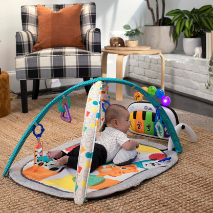 Baby Einstein 4-in-1 Kickin' Tunes Music and Language Play Gym and Piano Tummy Time Activity Mat