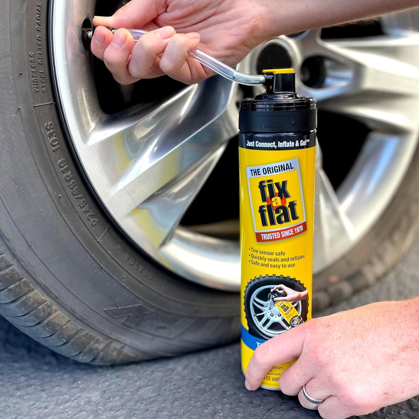 Fix-A-Flat Tire Repair, 16 oz, 2-Pack | Emergency Use | Eco-Friendly Formula | For Standard Tires | Universal Fit