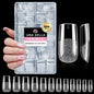 UNA GELLA 504Pcs Medium Pointed Almond Nail Tips, X-Soft Almond Gel Nails