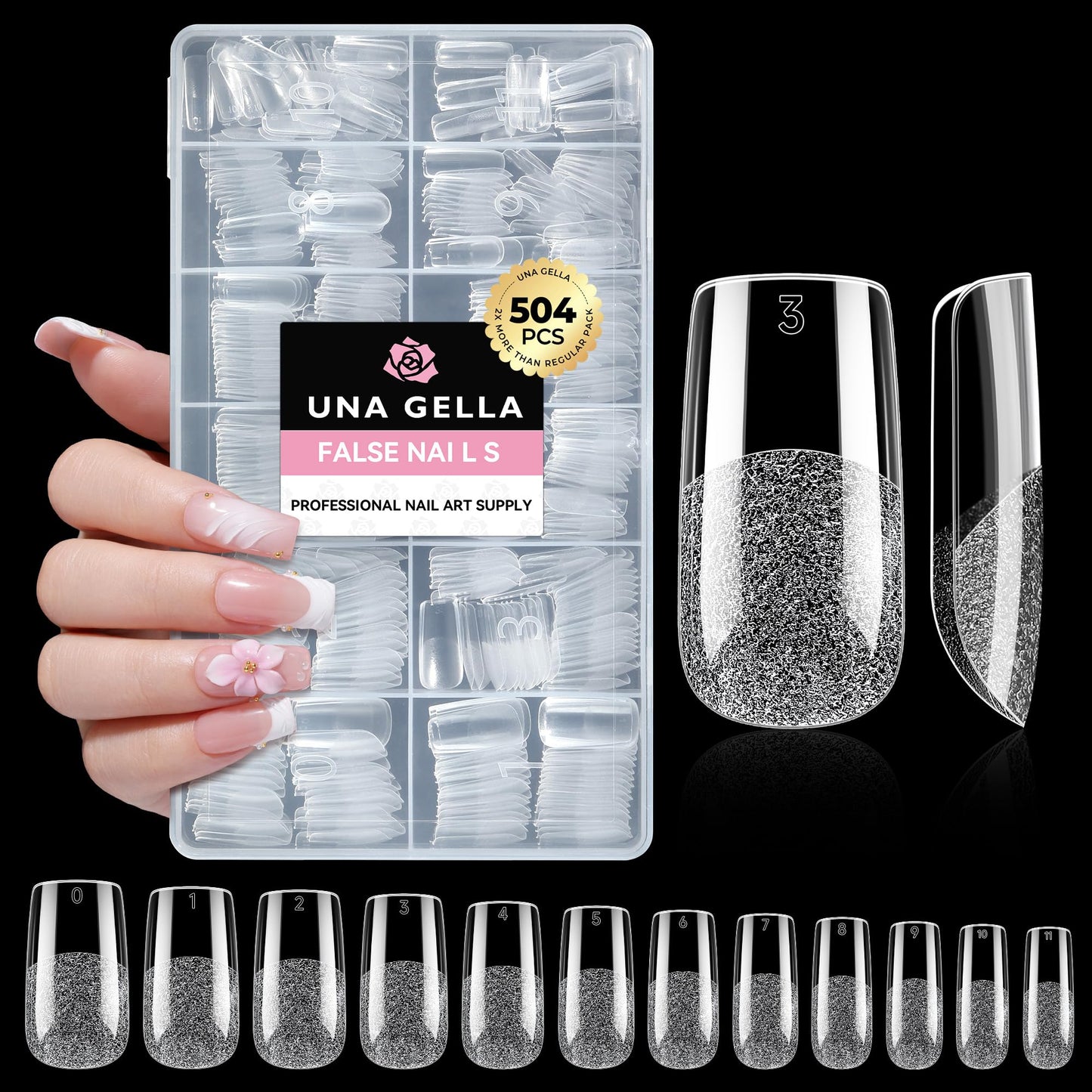 UNA GELLA 9 in 1 Gel Nail Glue U V Super Hold for Gel Nails Tips 10ml