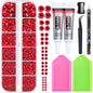 35000 Pcs Resin Jelly Rhinestones Kit, Multicolor 3mm Flatback Rhinestones with 4 Pcs B7000 Jewelry Glue & Tools, All-in-One Bedazzling Kit for DIY Arts & Crafts Gifts