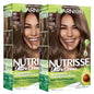 Garnier Nutrisse Ultra Crème Hair Color, Permanent Hair Dye with 100% Gray Coverage, Vegan & Cruelty-Free, 33 Darkest Golden Brown (Caramel Fudge), 1 Count
