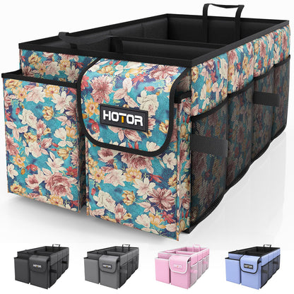 HOTOR Trunk Organizer - Foldable Car Organizer for SUVs & Sedans Storage