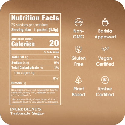 In The Raw Granulated Turbinado Cane Sugar, 2 lb Box, Pure, All-Natural Turbinado Sugar, Non-GMO Project Verified, Kosher, Vegan and Gluten Free (Pack of 12)