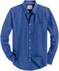 Alimens & Gentle Mens Solid Oxford Shirt Long Sleeve Dress Shirt Work Casual Button Down Shirts with Pocket