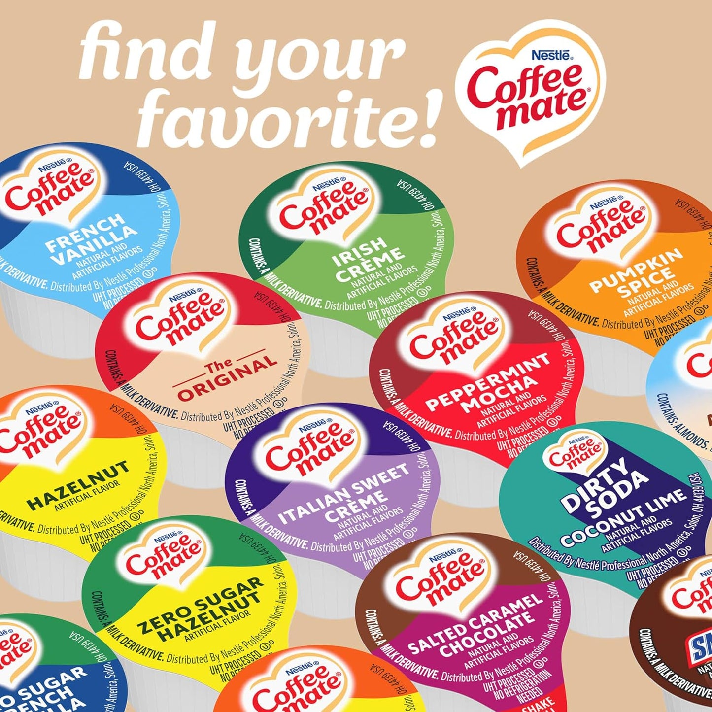 Nestle Coffee mate Original Non-Dairy Creamer Singles, 0.375 oz, 180-Pack