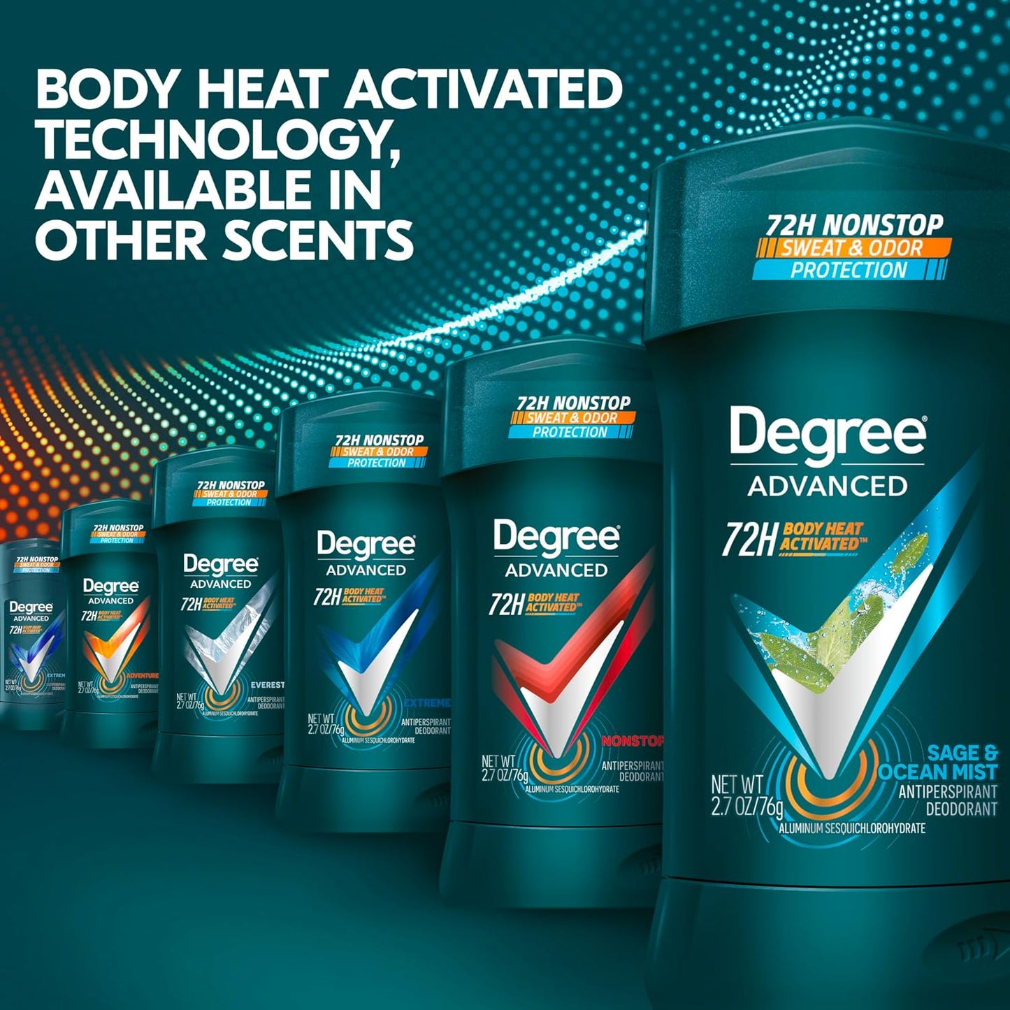 Degree Antiperspirant Deodorant Sexy Intrigue 72-Hour Sweat & Odor Protection Antiperspirant Deodorant For Women with Body Heat Activated Technology 2.6 oz (Pack of 2)