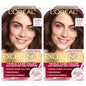 L'Oreal Paris Excellence Crème Permanent Hair Dye, Triple Care Hair Color with Hyaluronic Acid for 100% Gray Coverage, 4 Dark Brown, 1 Kit (Packaging May Vary)