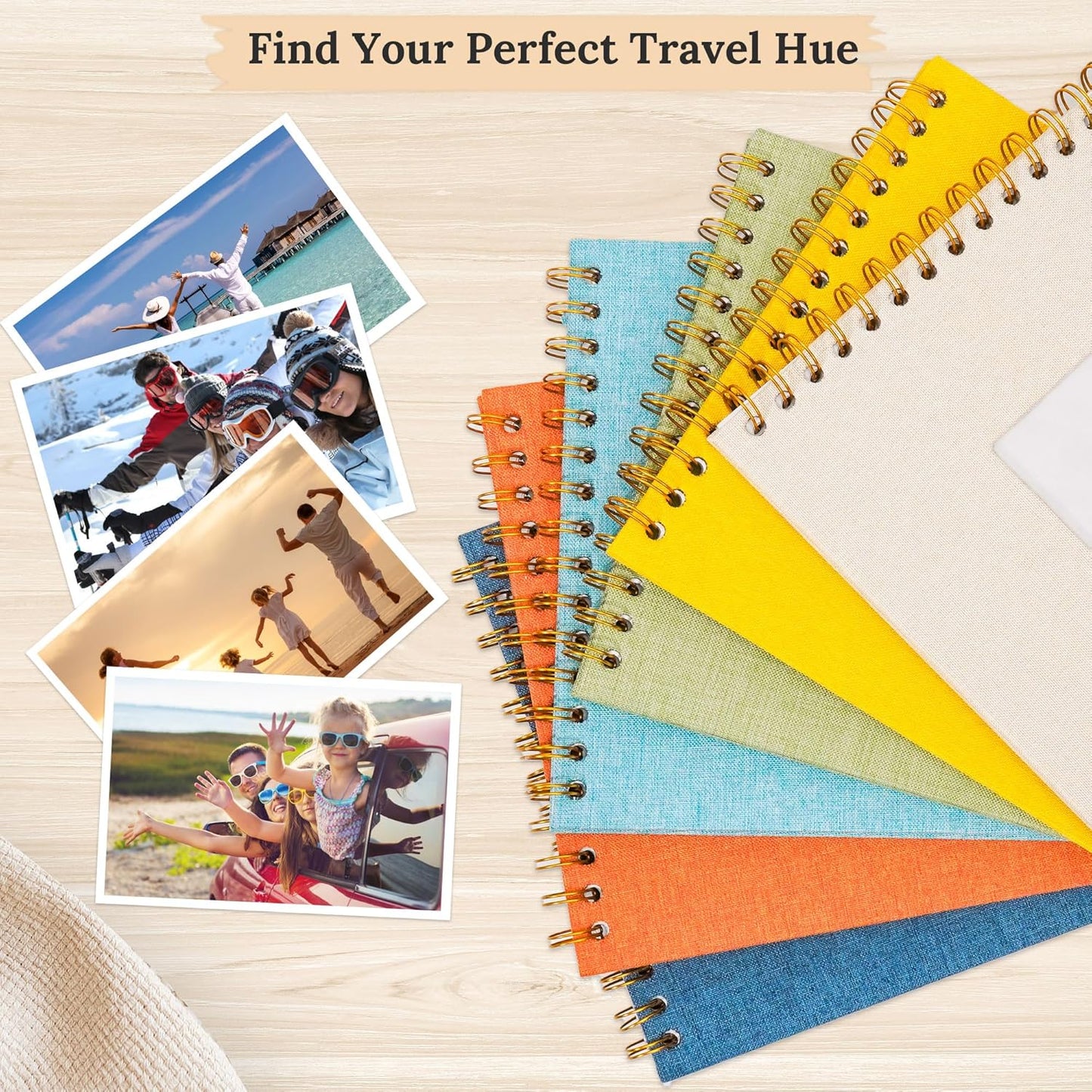 12"x12" Scrapbook Photo Album Linen Cover 40 Sheets 80 Pages White Paper