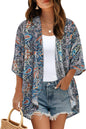 CHICGAL Womens Floral Kimono Cardigan Beach Cover Up Casual Summer Tops