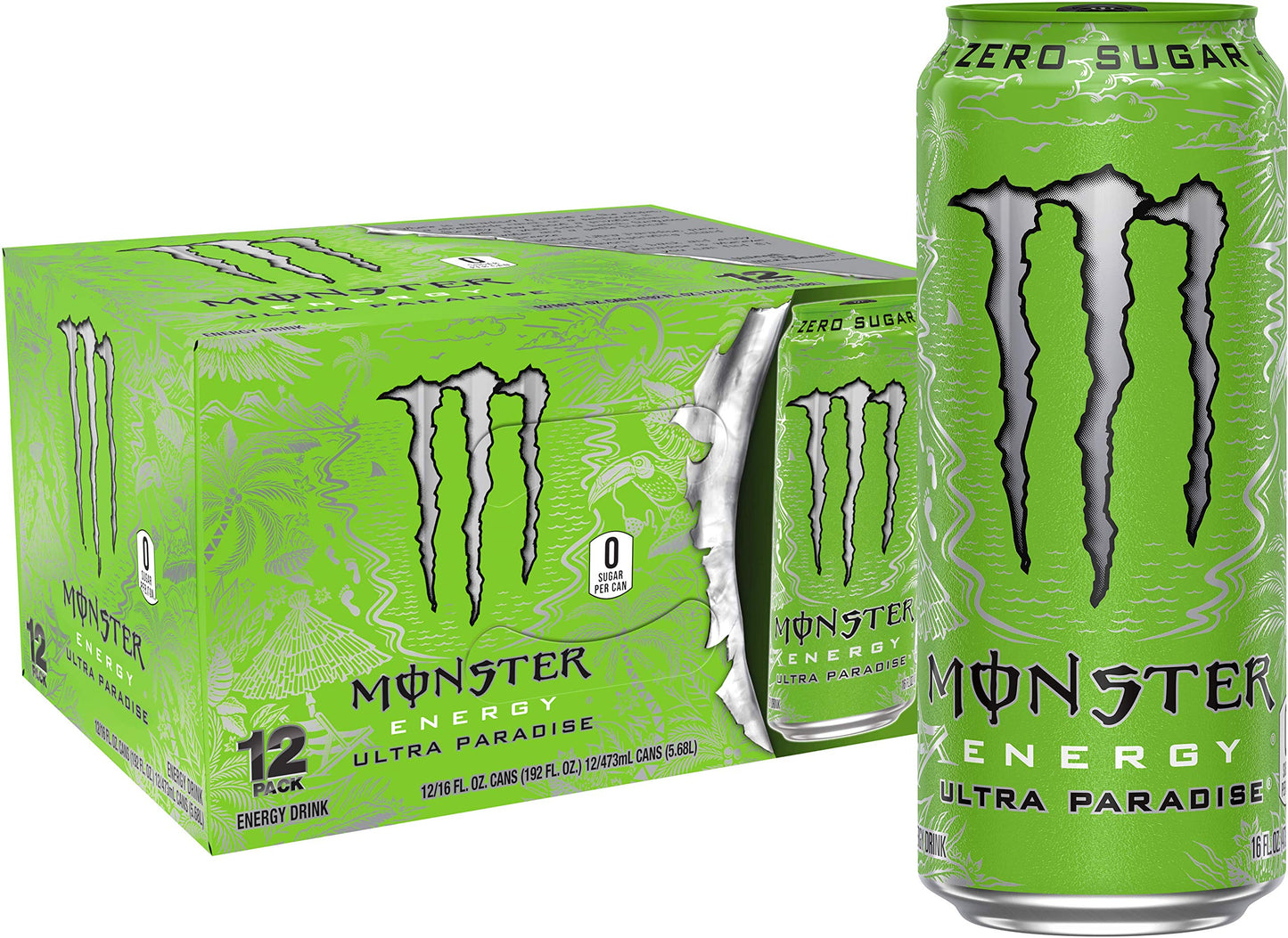 Monster Energy Zero Ultra, Sugar Free Energy Drink, 16 Ounce