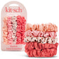 Kitsch Ultra-Petite Satin Scrunchies for Women - Eucalyptus, 6pcs