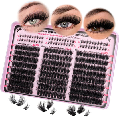 Goddvenus Pre-made Spikes Lash Clusters Wispy Manga Eyelash Clusters