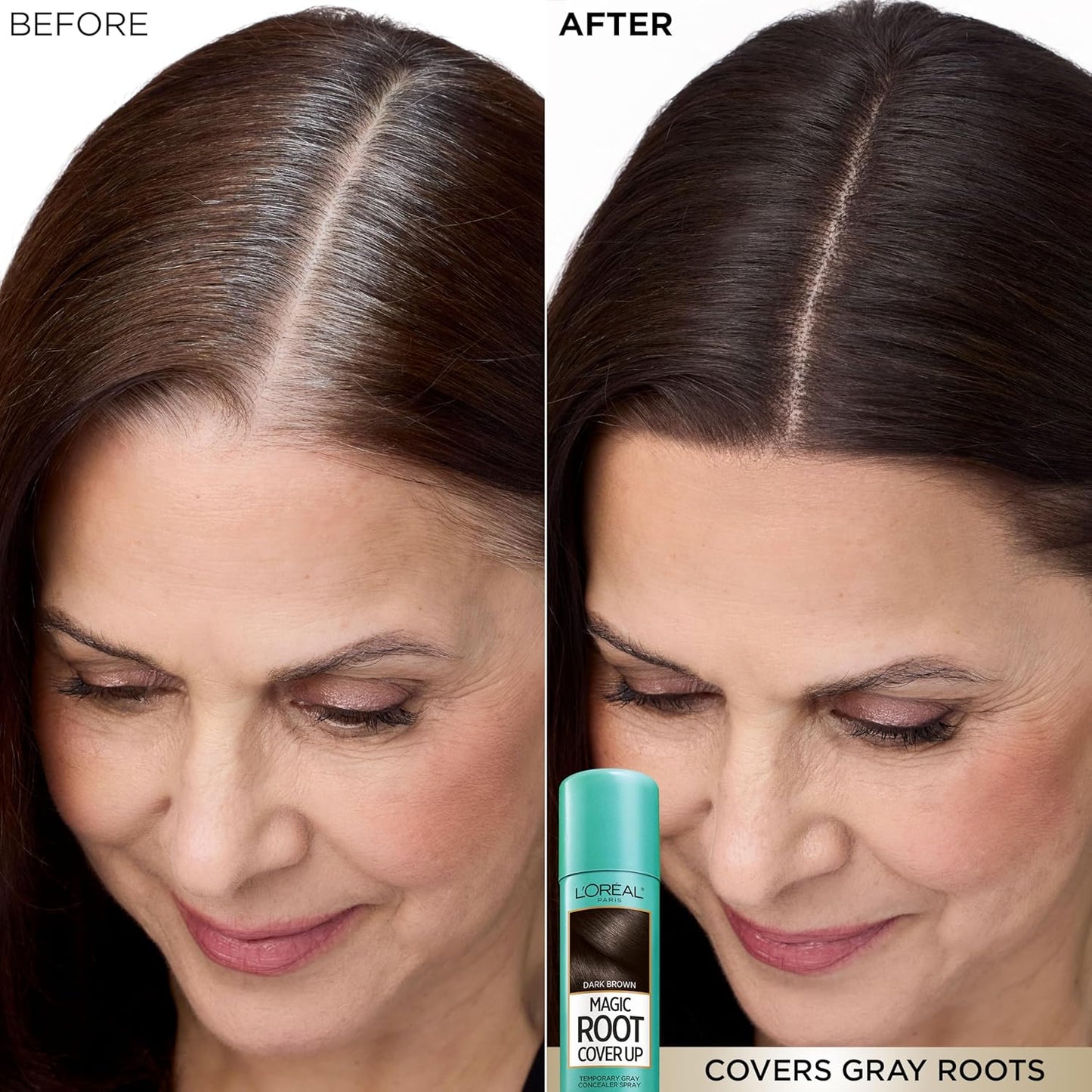 L'Oreal Paris Magic Root Cover Up Gray Hair Spray, 100% Gray Hair Coverage with Buildable, Lightweight, Transfer-Resistant, and Temporary Formula, Ammonia-Free, Dark Blonde, 2 oz (1 Count)