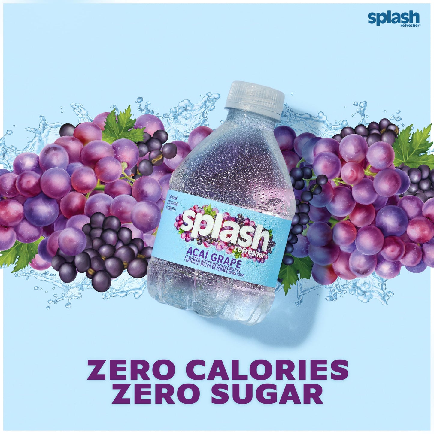 SPLASH REFRESHER Flavored Water Bottles, Mandarin Orange - 6 Pack