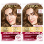 L'Oreal Paris Excellence Crème Permanent Hair Dye, Triple Care Hair Color with Hyaluronic Acid for 100% Gray Coverage, 4 Dark Brown, 1 Kit (Packaging May Vary)