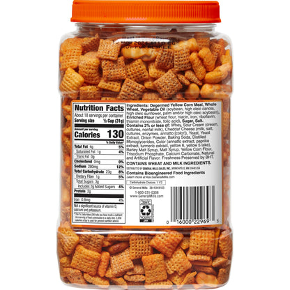 Chex Mix Bold Garlic & Herb Snack Mix, Resealable Tub, 20 oz
