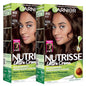 Garnier Nutrisse Ultra Crème Hair Color, Permanent Hair Dye with 100% Gray Coverage, Vegan & Cruelty-Free, 33 Darkest Golden Brown (Caramel Fudge), 1 Count