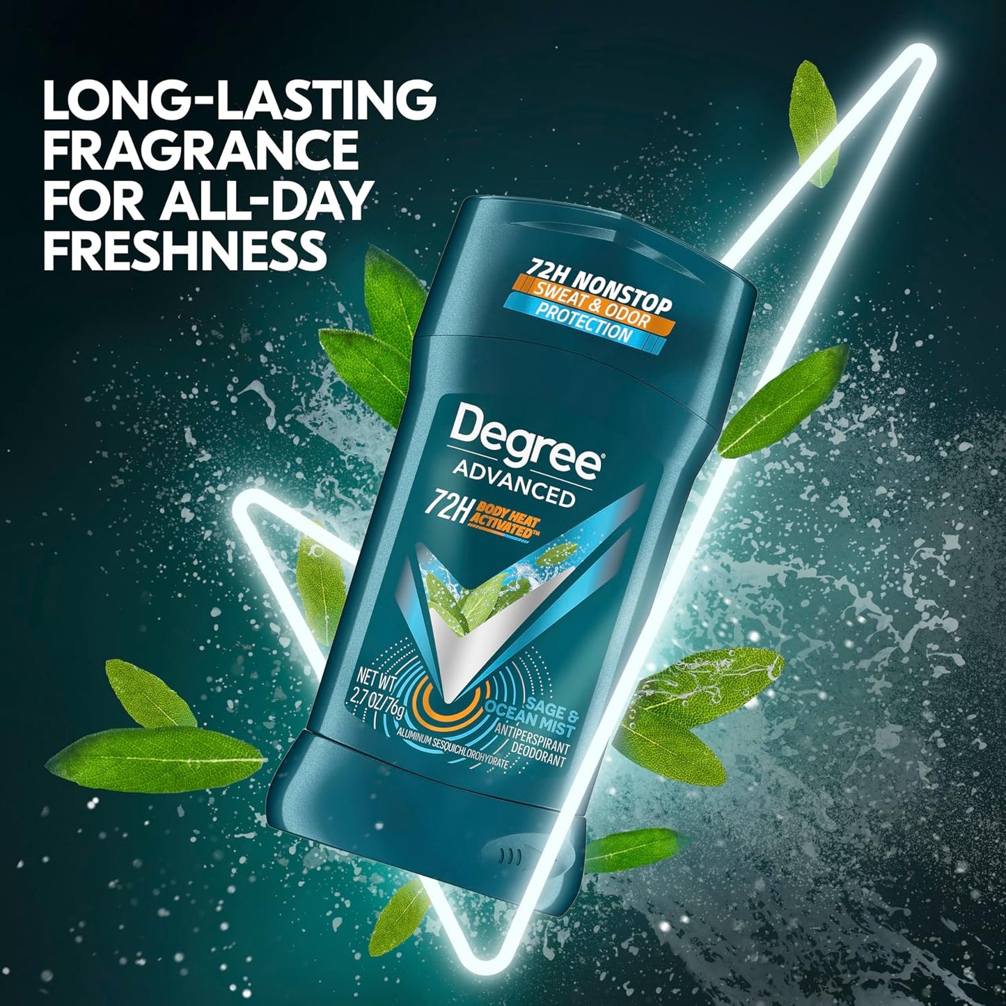 Degree Antiperspirant Deodorant Sexy Intrigue 72-Hour Sweat & Odor Protection Antiperspirant Deodorant For Women with Body Heat Activated Technology 2.6 oz (Pack of 2)
