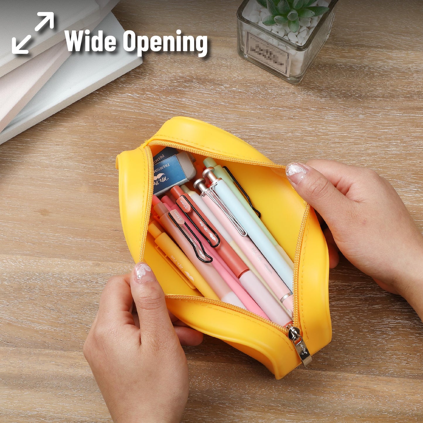 Mr. Pen- Silicone Pencil Case, Aesthetic Pencil Bag for Women, Makeup Pouch