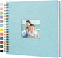 12"x12" Scrapbook Photo Album Linen Cover 40 Sheets 80 Pages White Paper