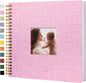 12"x12" Scrapbook Photo Album Linen Cover 40 Sheets 80 Pages White Paper