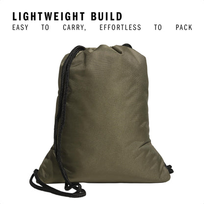 adidas Alliance Sackpack – Drawstring Backpack for Sports, Small Gym Bag, Preloved Teal Green/Black/3, OSFA