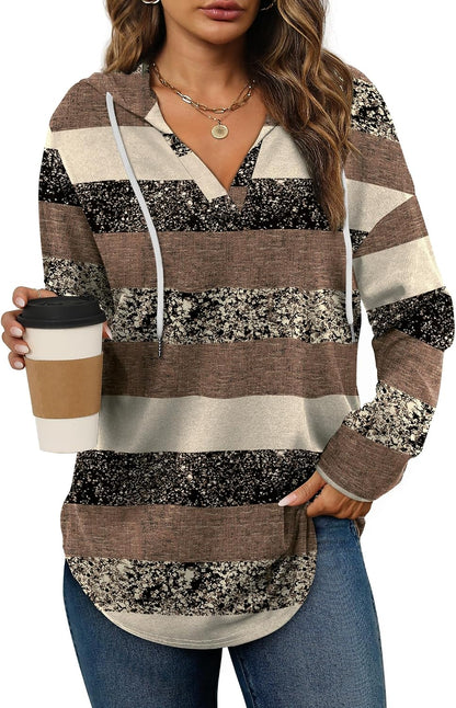 Bofell Womens Fashion Tops Hoodies for Women Pullover Oversized Sweatshirts Long SLeeve Shirts Loose Fit