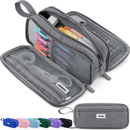 TOPBIDAI Large Pencil Case Pouch for Girls Boy Women Men Adults