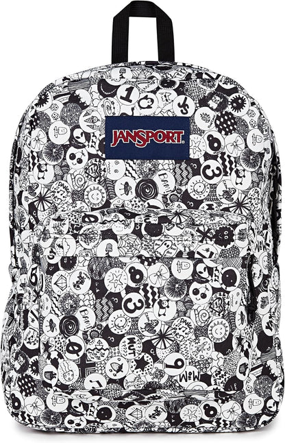 JanSport SuperBreak One Backpack - Durable, Lightweight Bookbag with 1 Main Compartment, Front Utility Pocket with Built-in Organizer - Premium Backpack, Bad Bows