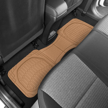 Motor Trend -2 Piece Front Car Floor Mats- Black FlexTough Contour Liners-Deep Dish Heavy Duty Rubber Floor Mats for Car SUV Truck & Van-All Weather Protection, Universal Trim to Fit