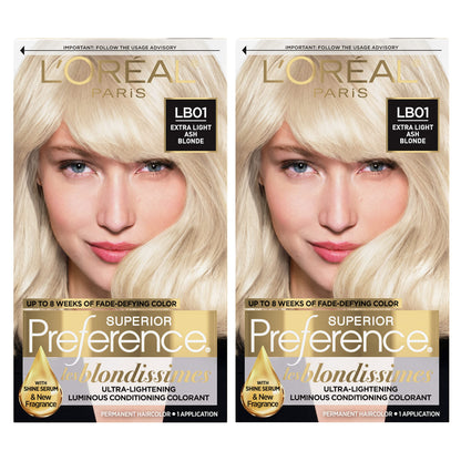 L'Oreal Paris Superior Preference Luminous Fade-Defying Permanent Hair Color, Hair Dye For Up to 9 Weeks of Radiance, Medium Brown 5, 1 Hair Dye Kit
