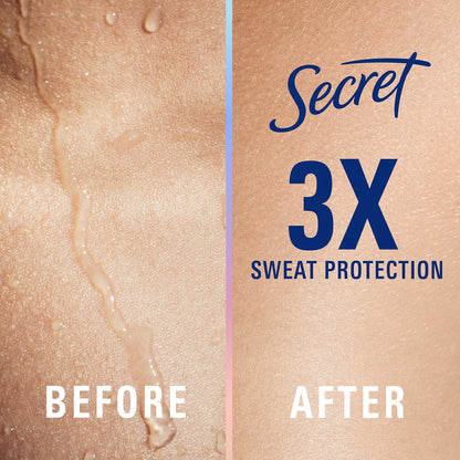 Secret Clinical Strength 100HR Sweat & Odor, Clear Gel Antiperspirant Deodorant for Women, 3X Stress Protection with Hyaluronic Acid, PH Balancing Minerals, Clear Lavender Scent, 2.6 oz