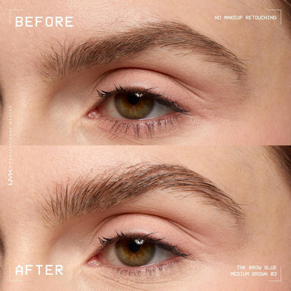 NYX PROFESSIONAL MAKEUP The Brow Glue, Extreme Hold Tinted Eyebrow Gel - Dark Brown