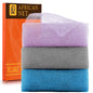 UJFQBH African Net Sponge Authenti, Exfoliating Body Scrubber for Back and Hard to Reach Areas, Gentle Daily Exfoliation for Deep Cleansing, Quick Drying Shower Essential, Aqua Grey 3 Pack