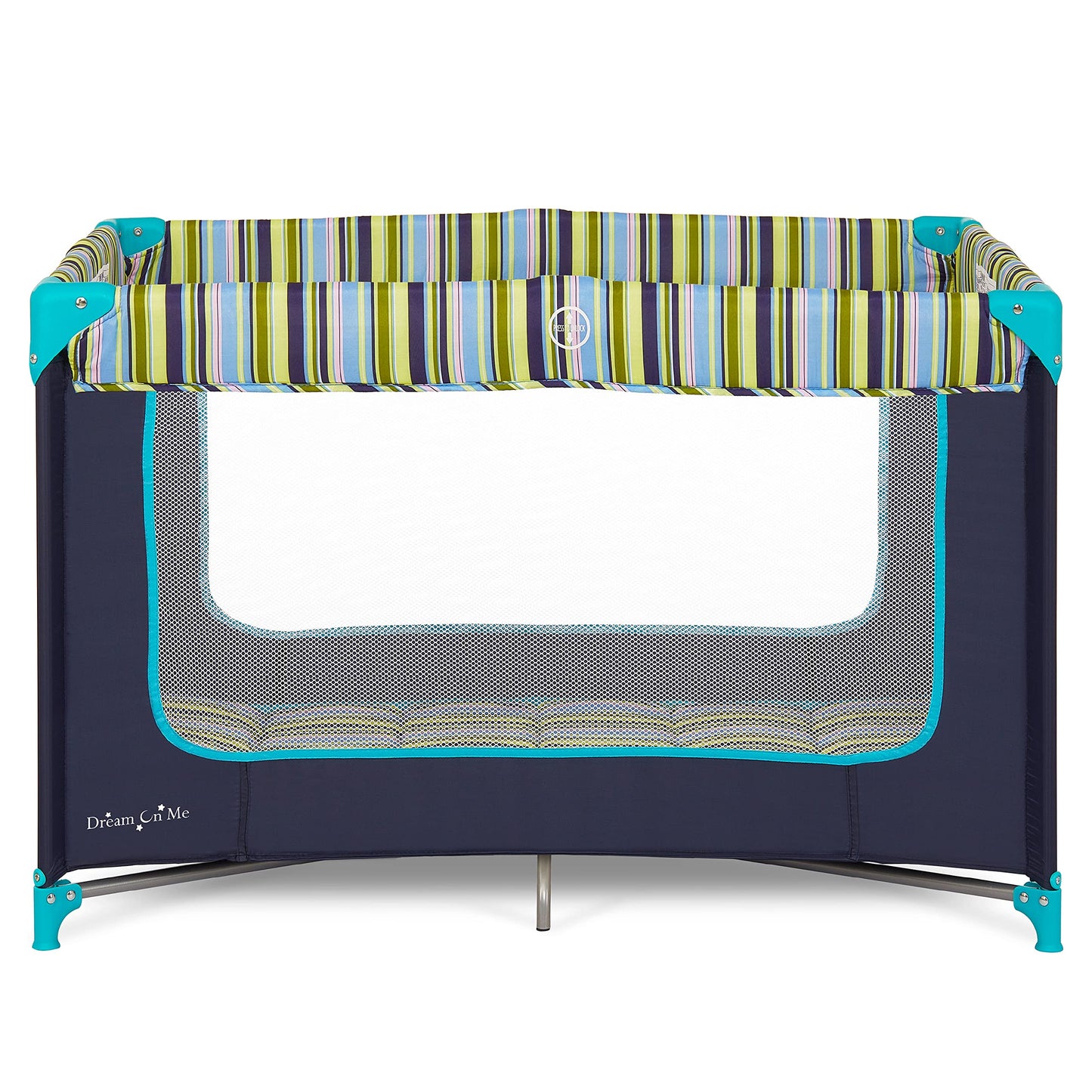 Dream On Me Zodiak Portable Playard, Compact for Travel, Carry Bag, Gray & Pink