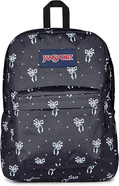 JanSport SuperBreak One Backpack - Durable, Lightweight Bookbag with 1 Main Compartment, Front Utility Pocket with Built-in Organizer - Premium Backpack, Bad Bows