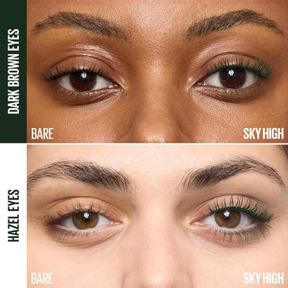 Maybelline Lash Sensational Sky High Washable Mascara Makeup, Volumizing, Lengthening, Defining, Curling, Multiplying, Buildable Formula, Blackest Black, 1 Count