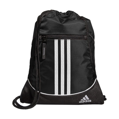 adidas Alliance Sackpack – Drawstring Backpack for Sports, Small Gym Bag, Preloved Teal Green/Black/3, OSFA