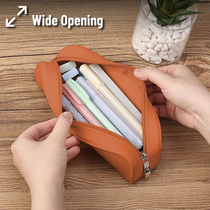 Mr. Pen- Silicone Pencil Case, Aesthetic Pencil Bag for Women, Makeup Pouch