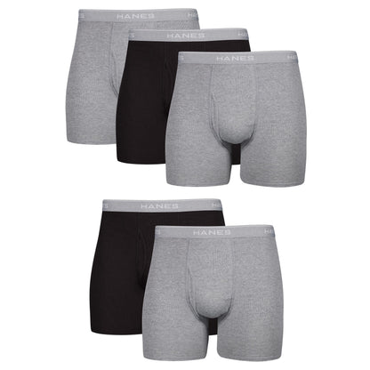 Hanes mens Underwear Boxer Briefs Pack, Cool & Breathable Cotton Moisture-wicking Underwear for Men, No Ride Up