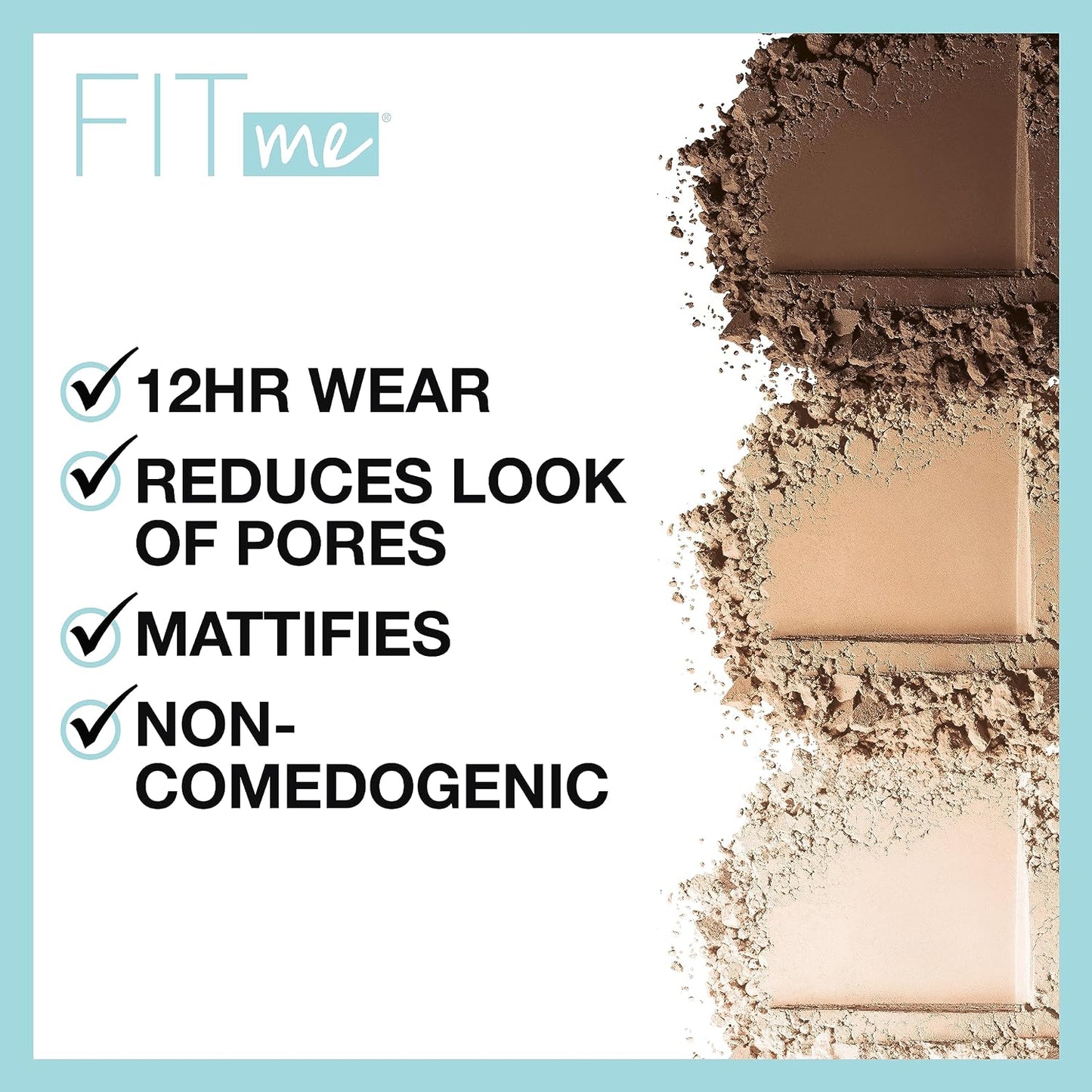 Maybelline Fit Me Matte + Poreless Pressed Face Powder Makeup & Setting Powder, Buff Beige, 1 Count