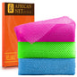 UJFQBH African Net Sponge Authenti, Exfoliating Body Scrubber for Back and Hard to Reach Areas, Gentle Daily Exfoliation for Deep Cleansing, Quick Drying Shower Essential, Aqua Grey 3 Pack