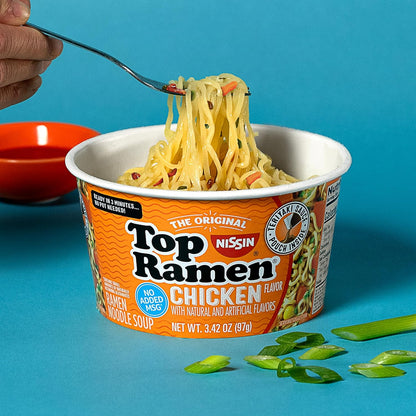 Nissin Top Ramen Noodle Soup, Chicken, 3 Ounce (Pack of 24)