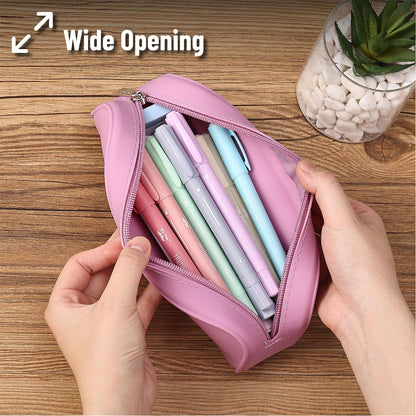 Mr. Pen- Silicone Pencil Case, Aesthetic Pencil Bag for Women, Makeup Pouch