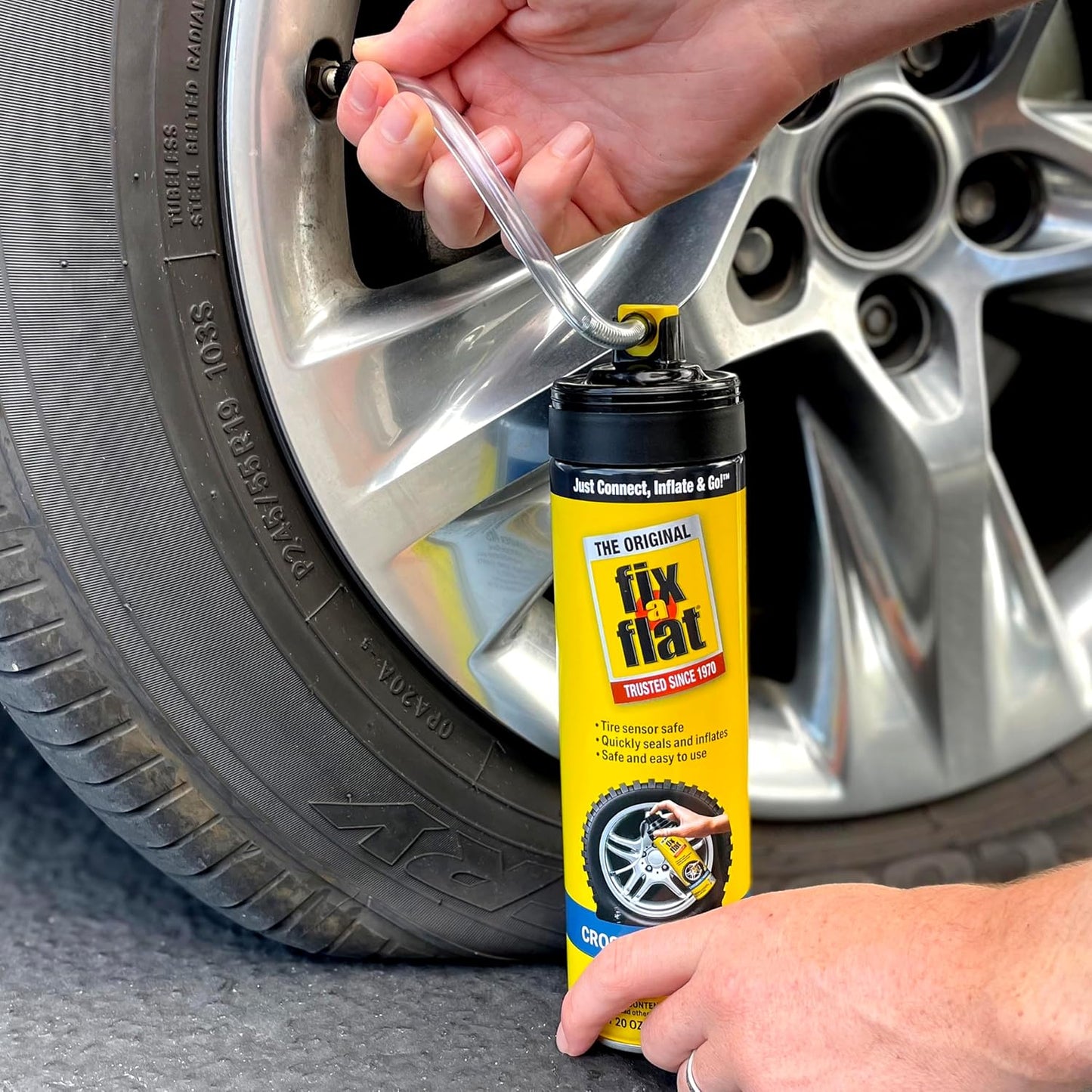 Fix-A-Flat Tire Repair, 16 oz, 2-Pack | Emergency Use | Eco-Friendly Formula | For Standard Tires | Universal Fit